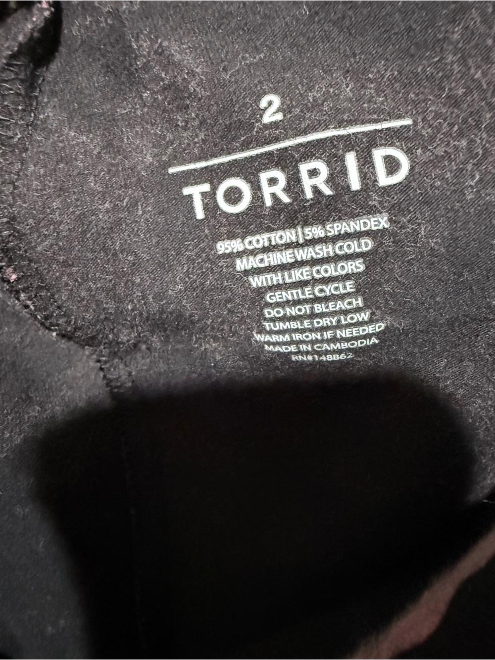 torrid Black Branded Cotton Blend Top - Picture 3 of 3